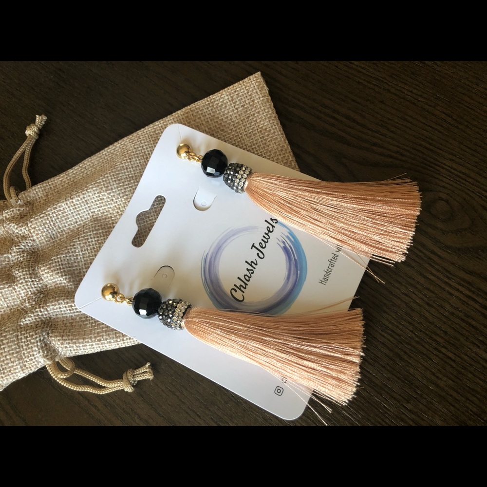 Nwt Champagne Tassel earings
